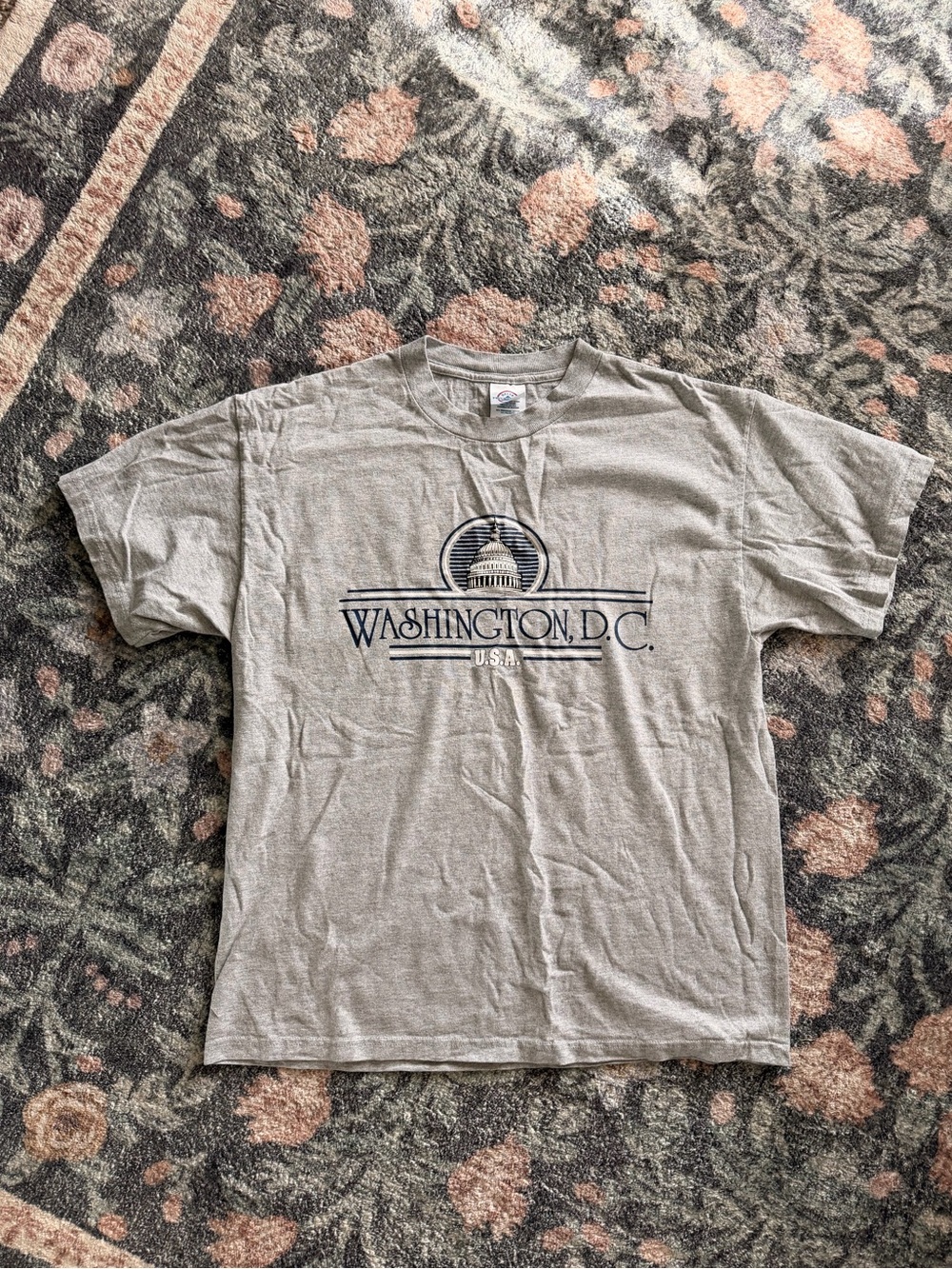 Delta Gray Washington, D.C. Graphic Tee with Navy Print